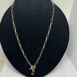 Natalie Wood Design Letter "J" Initial Necklace